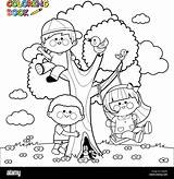 Brincando Albero Pagina Giocano Crianca Baum Desenho árvore Ragazzo sketch template