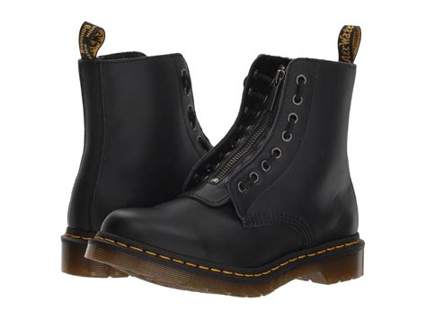dr martens leather  pascal front zip  black lyst