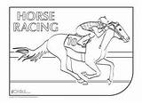 Horse Racing Coloring Pages Kids Activities Horses Colouring Cup Jockey Race Party Ichild Ascot sketch template