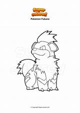 Ausmalbild Growlithe Fukano Supercolored Gigamax Hatterene Turtonator Caninos sketch template