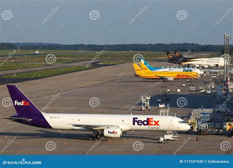 fedex dhl  ups cargo airplanes  koln bonn airport cgn editorial image image  carrier