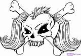 Girly Coloring Graffiti Pages Skull Drawing Drawings Easy Cool Popular Getdrawings Coloringhome sketch template