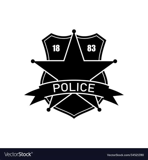 police department logo policeman badge royalty  vector