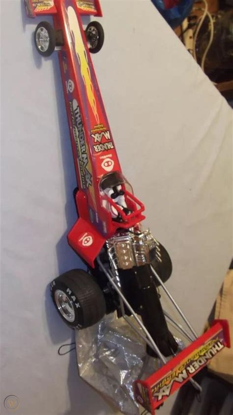 wowwee rc thunder max dragster mhz car  chute