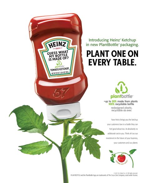 heinz advertisement design plant    table