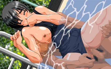 rule 34 blush breasts censored one piece swimsuit penis pool private garden pussy school