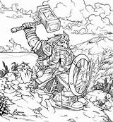 Warcraft Dwarf Hobbit Kleurplaten Bilder Legion Dwarves sketch template