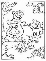 Kleurplaten Kleurplaat Modder Varkens Dieren Varken Lente Binatang Hewan Mewarnai Animasi Coloriages Animated Jonge Bergerak Biggetjes Schwein Animaatjes Knutsels Animes sketch template