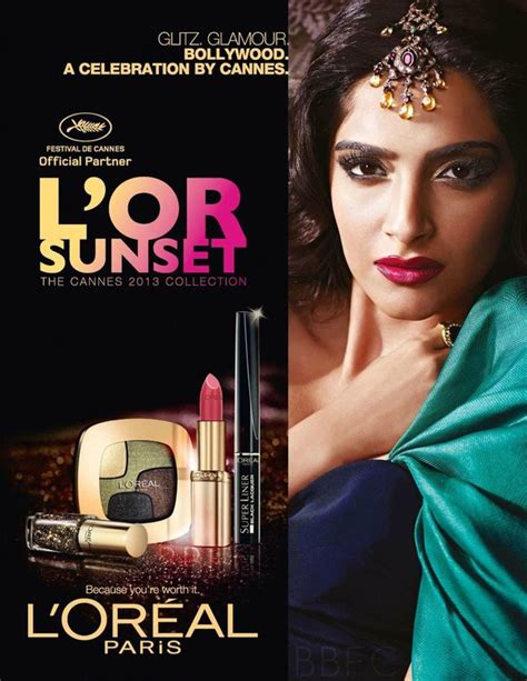 Sonam Kapoors Print Ad For Loreals Lor Sunset Cannes Sexy Brunette