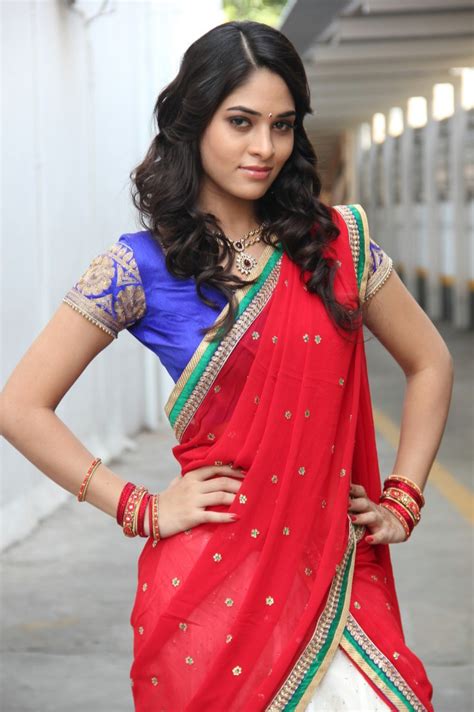 Tamil Actress Sanyathara Hot Stills In Sexy Half Saree Cap