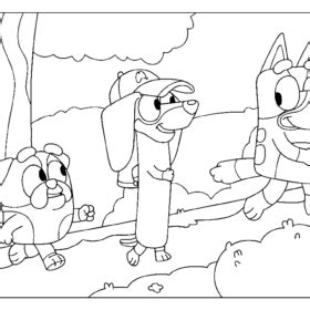 bluey coloring pages printable