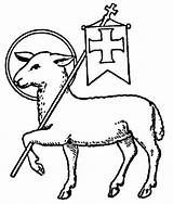Lamb Paschal God Clipart Symbol Candle Symbols Clip Drawing Catholic Christ Jesus Easter Christian Also Christians Who Behold Cliparts Sheep sketch template