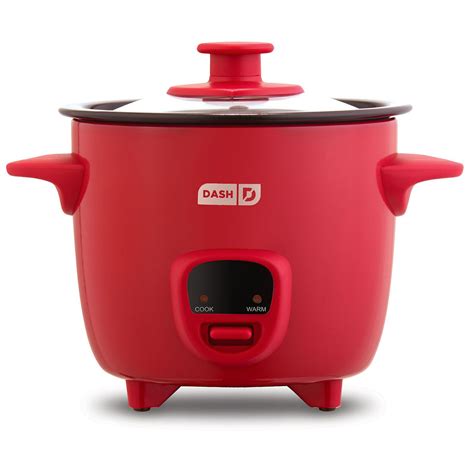 dash mini  cup rice automatic cooker   warm function color red walmartcom