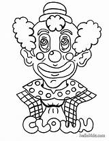 Clown Coloring Pages Color Circus Print Hellokids Characters sketch template