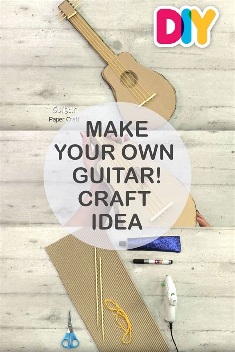 guitar  instrument paper craft idea fast  easy diy arts