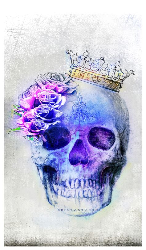 skull queen blue digital arts  xristastavrou artmajeur