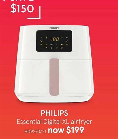 philips essential digital xl airfryer offer  myer