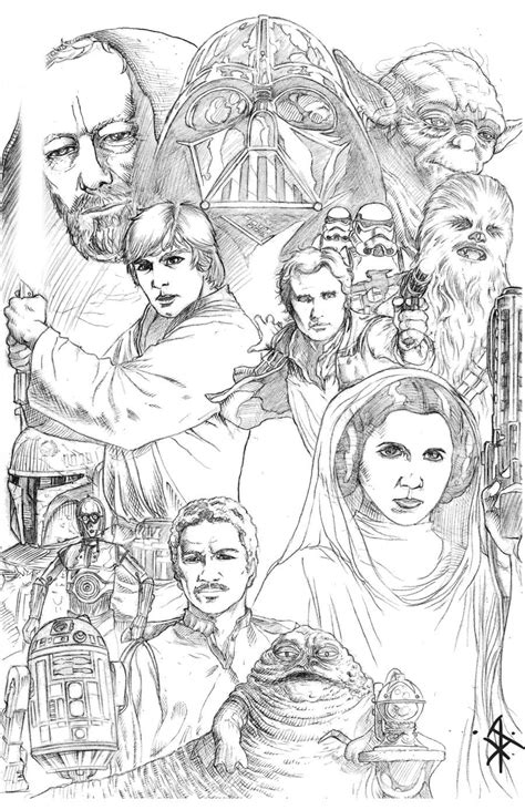 star wars collage pencils  benttibisson  deviantart star wars