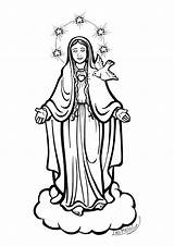 Inmaculada María Concepcion Concepción Espiritu Religion sketch template