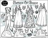 Coloring Paper Doll Pages Getcolorings Dolls Print sketch template