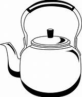 Kettle Clipart Tea Cliparts Clip Kettles Pages Template Coloring Clipground Library sketch template