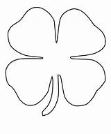 Clover Leaf Four Printable Clovers Clipart Coloring Cliparts Pages Template Clip Patrick Spring Library Flore Colorear Cuatro Hojas Para Girlscoloring sketch template