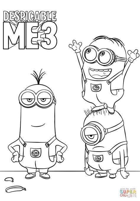 despicable   minions coloring page  printable coloring pages