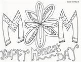 Mothers Coloring Pages Mother Print Doodle Preschool Happy Color Printable Alley Drawing Sheets Colouring Kids Colorings Getdrawings Colors Getcolorings sketch template