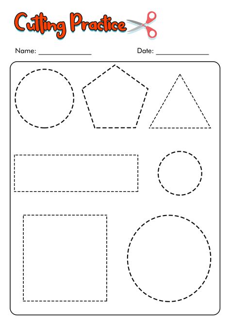 images  preschool cut  paste shape worksheets  shapes