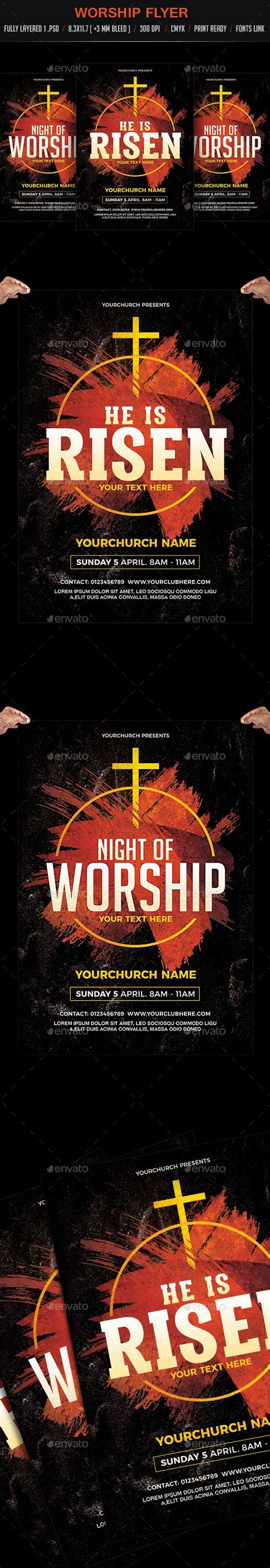 worship flyer poster  creativeartx graphicriver
