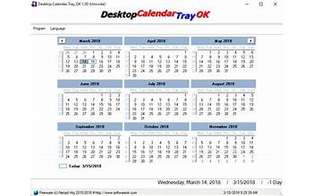 Desktop.Calendar.Tray.OK screenshot #0