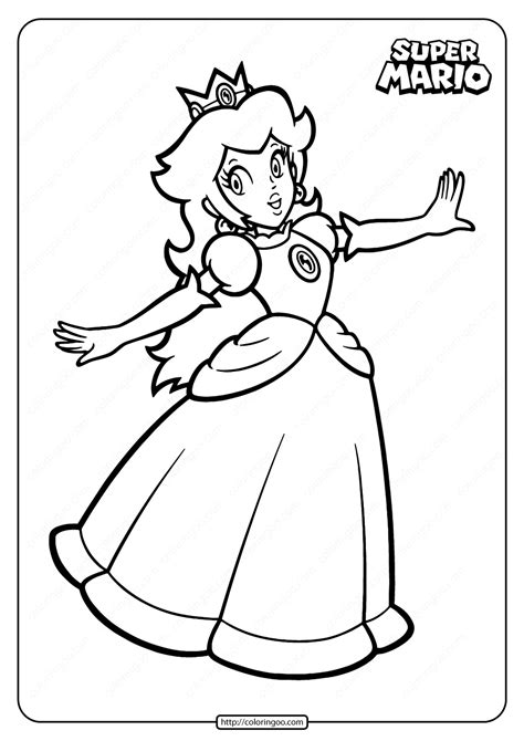 princess peach coloring page