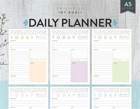 planner inserts daily planner printable  planner