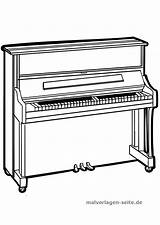 Malvorlage Klavier Musikinstrumente Ausmalbilder Anklicken öffnet Bildes Sich sketch template