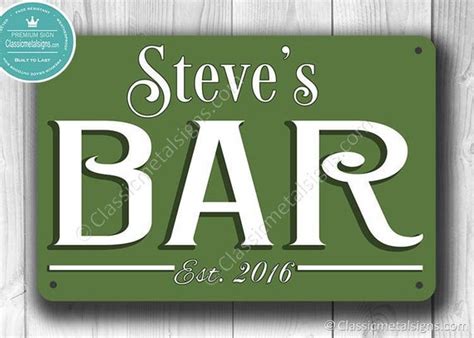 custom bar sign customizable bar sign classic style etsy