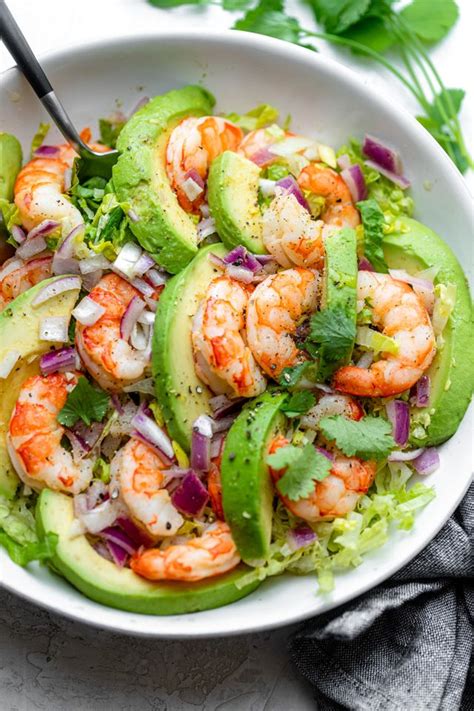This Low Carb Keto Shrimp Avocado Salad Is Made With Only A Few Simple