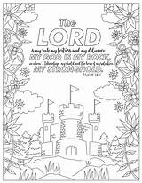 Psalm Coloring Fear Psalms Scripture Verse Sundayschool Genesis Overcoming sketch template