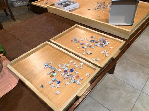 jigsaw puzzle board     drawers etsy