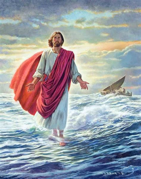 jesus walking  water painting  paintingvalleycom explore