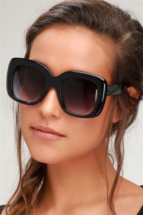 Cute Black Sunglasses Oversized Sunglasses Black Sunnies Lulus