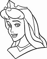 Coloring Disney Princess Pages Sleeping Beauty Face Ariel Girl Clown Colouring Template Sheets Makeup Aurora Color Printable Cartoon Cat Scary sketch template