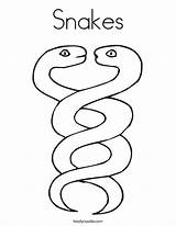 Snakes Coloring Two Print Twistynoodle Ll Favorites Login Add sketch template