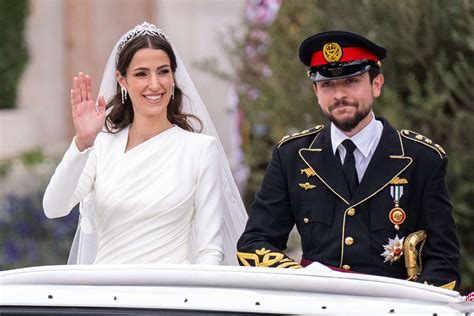 crown prince hussein  wife  princess rajwa title  wedding day