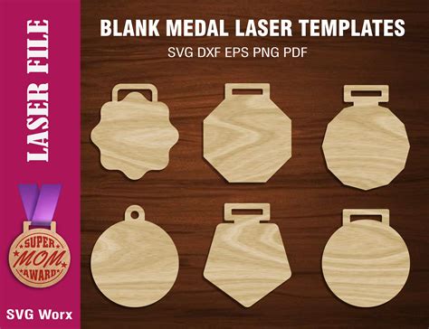 laser cutting template blank medal medal shape pattern etsy