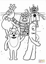 Coloring Gabba Yo Pages Characters Printable Drawing sketch template