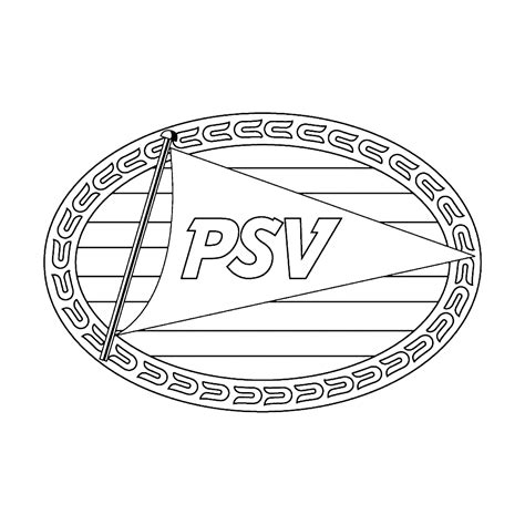 leuk voor kids kleurplaat logo psv eindhoven kleurplaten voetbal logos