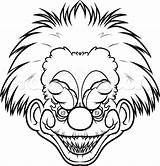 Clown Killer Scary Drawing Easy Draw Coloring Pages Clowns Drawings Creepy Evil Horror Face Color Printable Faces Clipart Klowns Fish sketch template