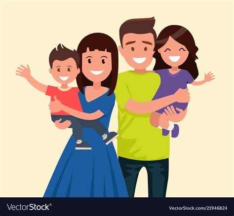 happy family royalty  vector image vectorstock