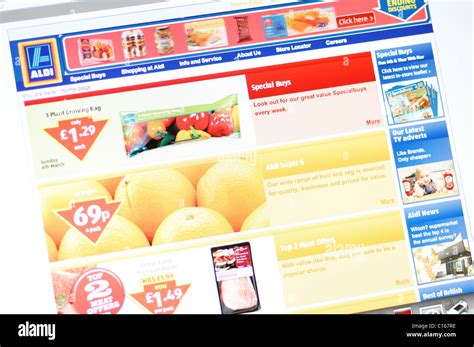 aldi website  shopping  res stock photography  images alamy