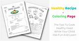 Healthy Coloring Eating Kids Recipe sketch template
